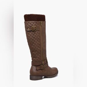 NEW SHOEDAZZLE QUILTED FLAT BOOTS
